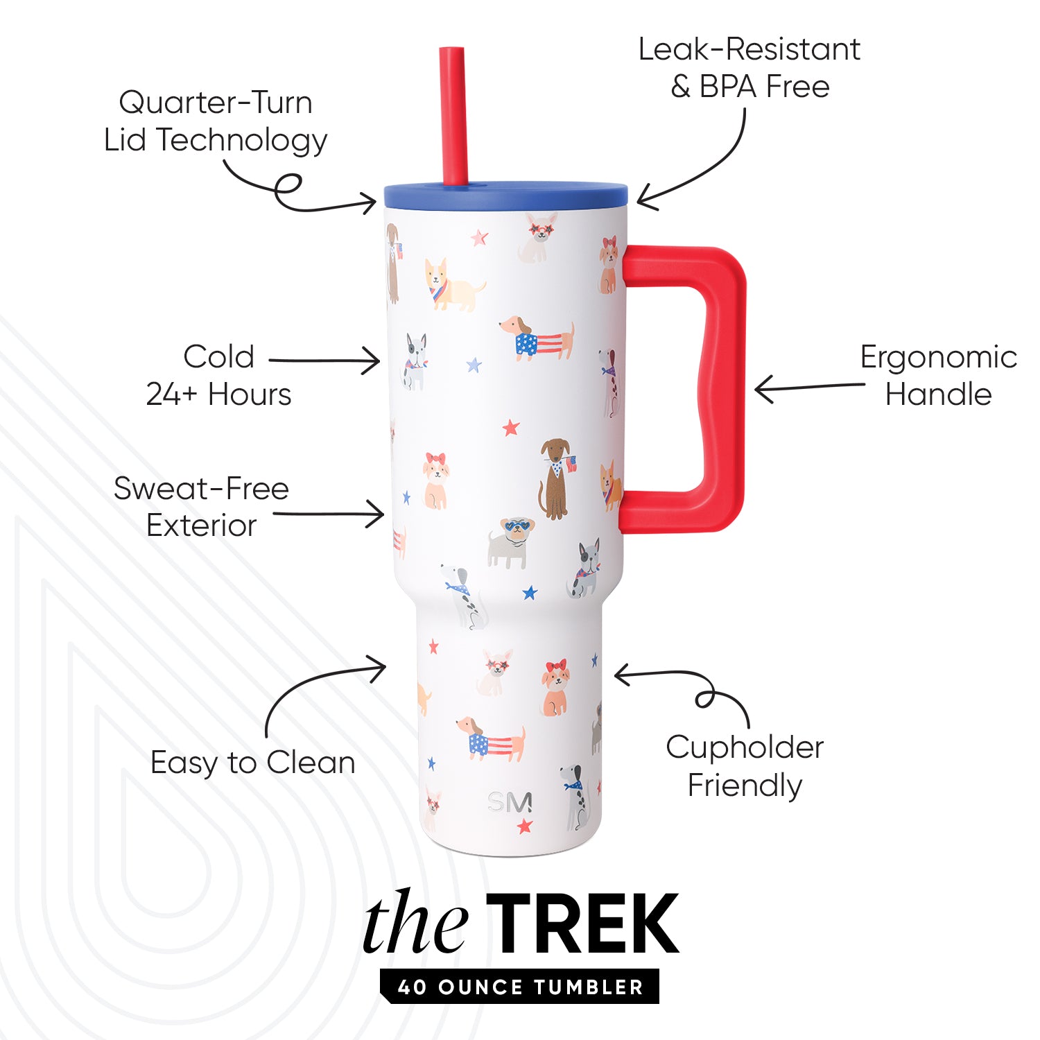 Premium Trek Tumbler 224 - 20oz Insulated Stainless Steel Water Bottle with Leakproof Lid for Hiking, Camping & Outdoor Adventures