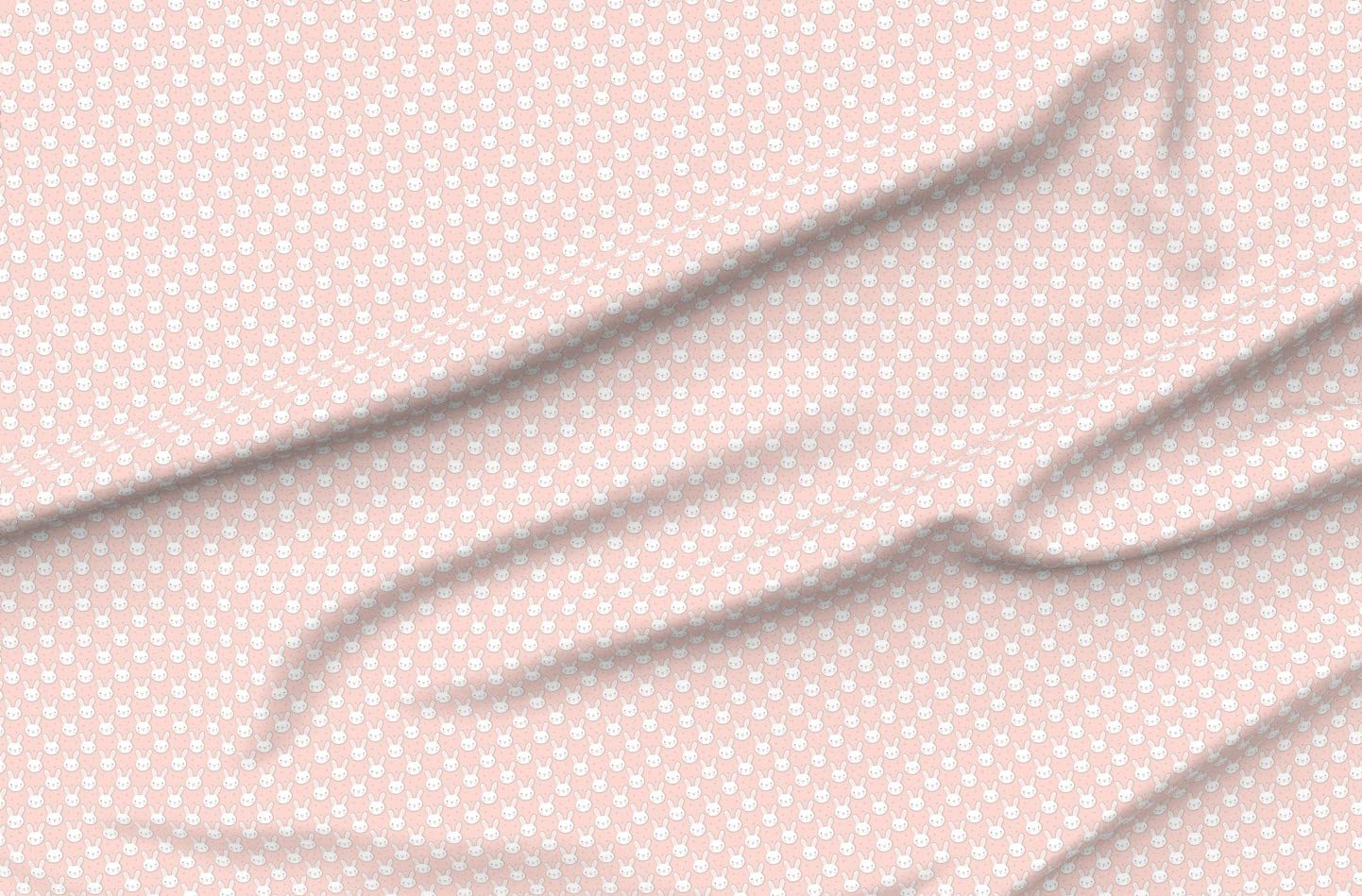 Pink Easter Bunnies Printed Minky Fabric Fat Quarter - Soft Plush Fabric for Baby Blankets, Quilt Backing & Sewing Projects - Easter Decor, Nursery DIY, Cozy Home Textiles