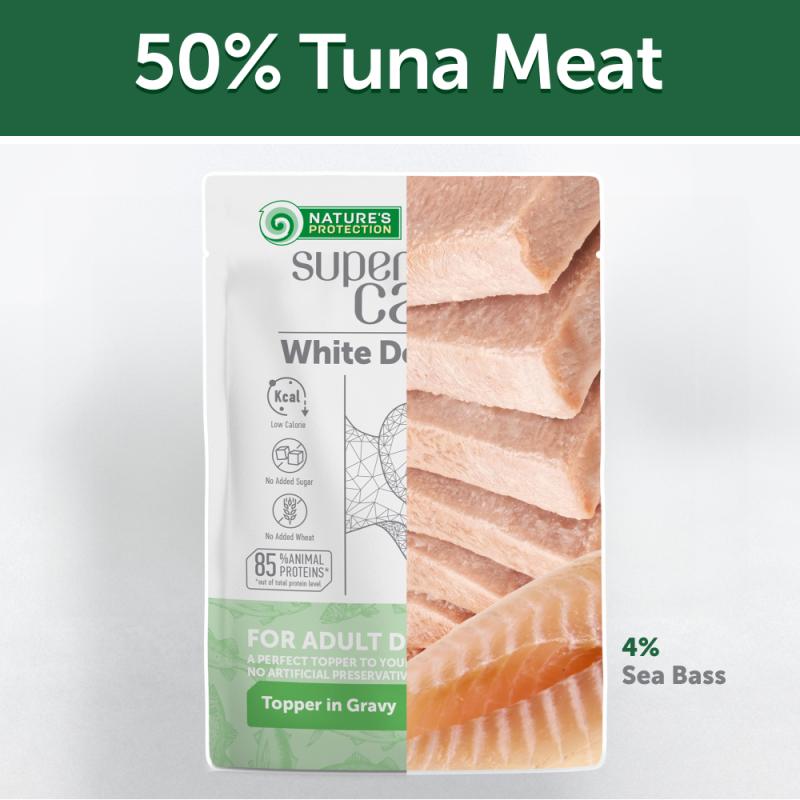 Premium Wet Dog Food for Adult Dogs - All Breeds, Tuna & Sea Bass Recipe, 24 Pack - High Protein Meal for Healthy Skin & Coat, Perfect for Picky Eaters & Senior Dogs