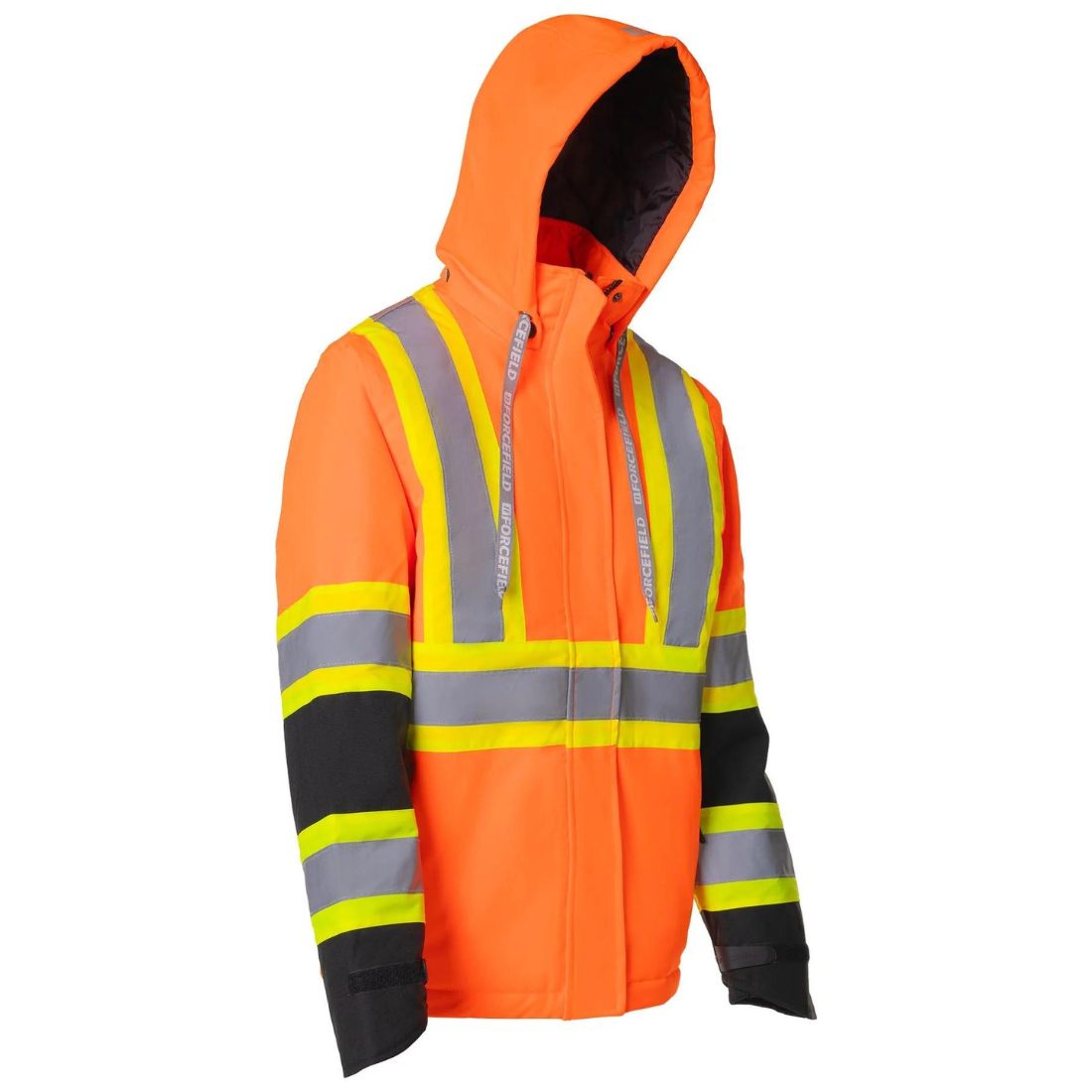 Forcefield Women's High Visibility Winter Safety Parka Jacket - Reflective Orange for Outdoor Work & Cold Weather Protection - Ideal for Construction, Roadwork & Snow Removal