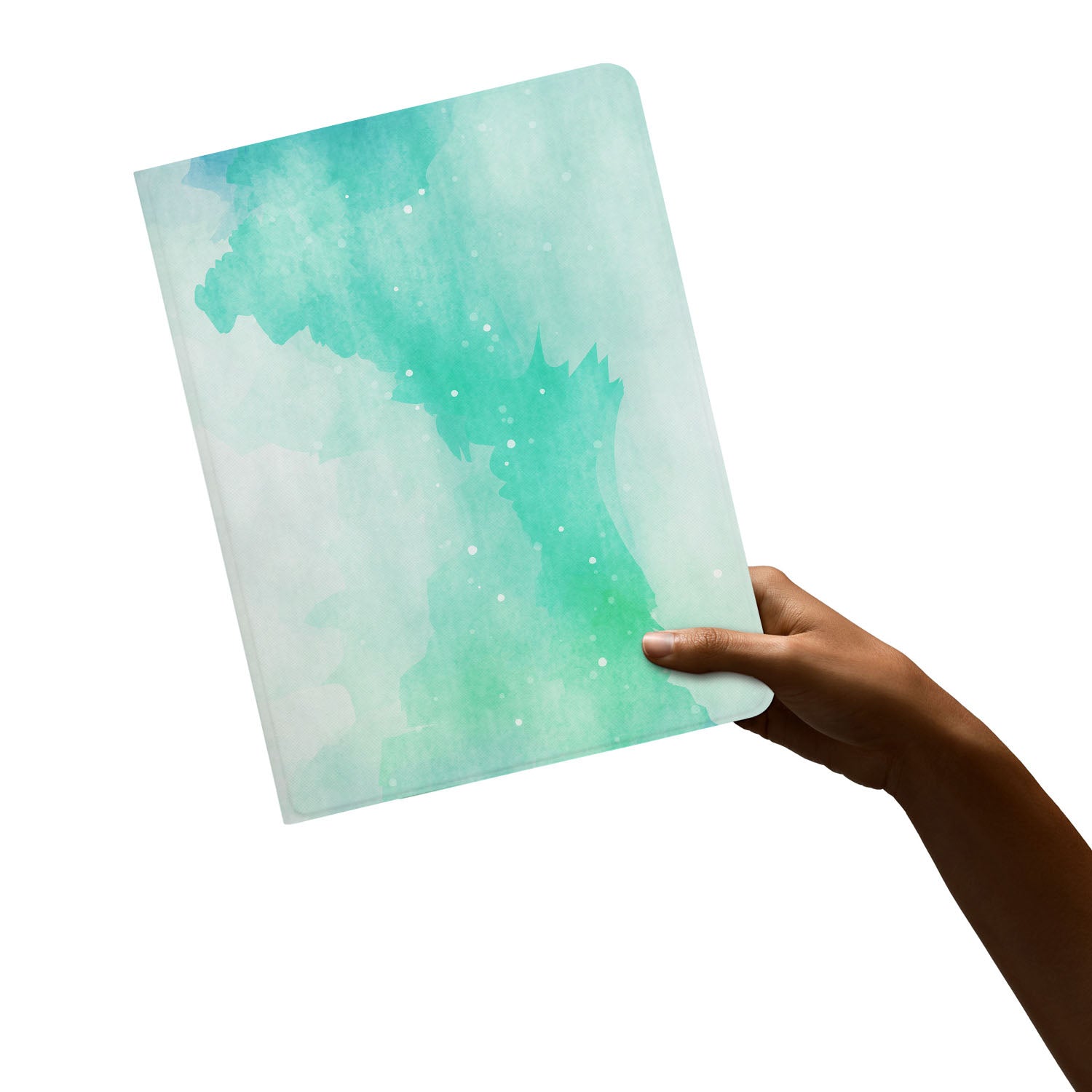 Premium iPad Folio Case with Abstract Watercolor Splash Design - Slim Protective Cover for iPad Pro/Air/Mini - Perfect for Work, Travel & Home Use