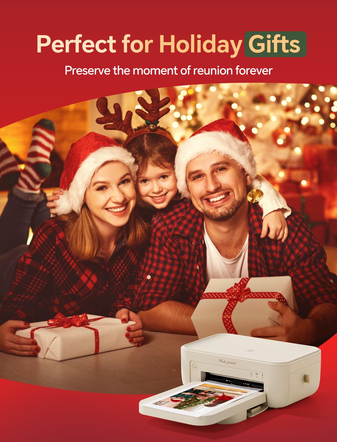 HPRT CP4100 4x6 Portable Photo Printer - Compatible with iPhone, Android & Smartphones, Includes 20 Sheets & 1 Ribbon, AR Video Printing | Perfect for Travel, Parties, Scrapbooking & Instant Memories