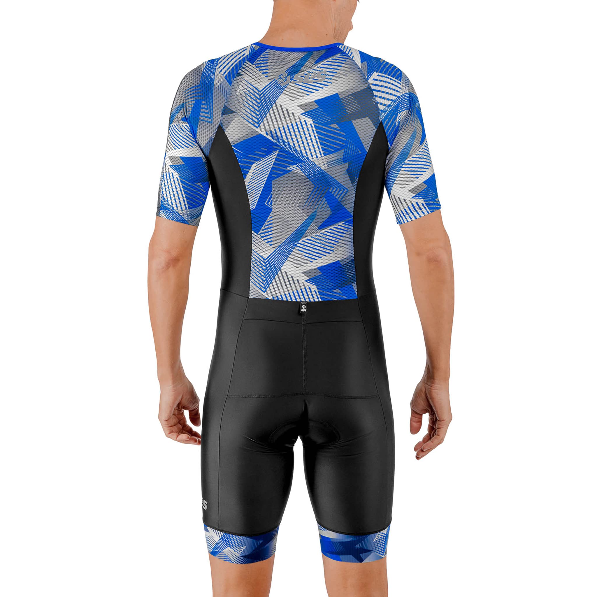 Men's Triathlon Suit - Aerodynamic Sleeved Trisuit with Premium FX Fabrics - Lightweight & Breathable for Swimming, Cycling & Running - 2 Convenient Pockets - Ideal for Ironman & Triathlon Competitions