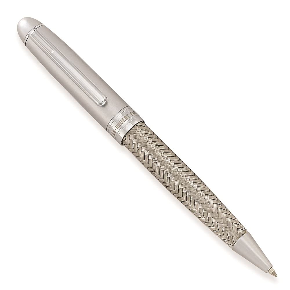 Charles Hubert Silver-Tone Mesh Ballpoint Pen for Women - Elegant Writing Instrument, Gift Idea for Her, Office & Business Use, Wedding & Special Occasions