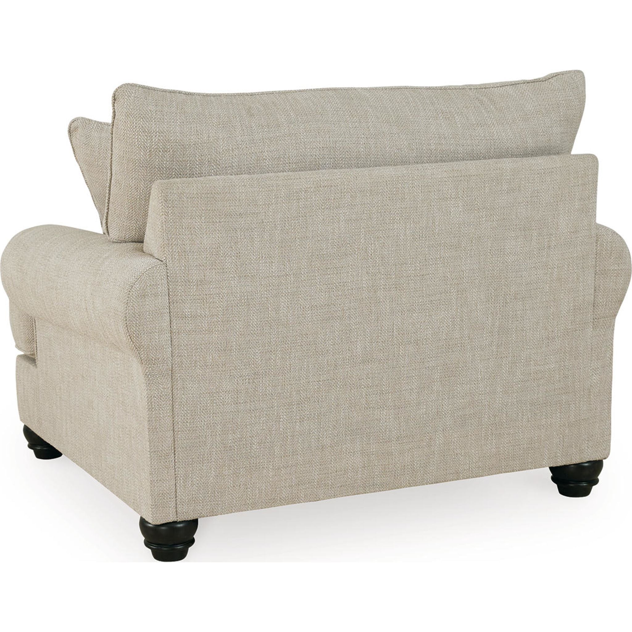 Asanti Oversized Chair and a Half in Soft Fog Gray - Plush Comfort for Living Rooms, Bedrooms & Reading Nooks