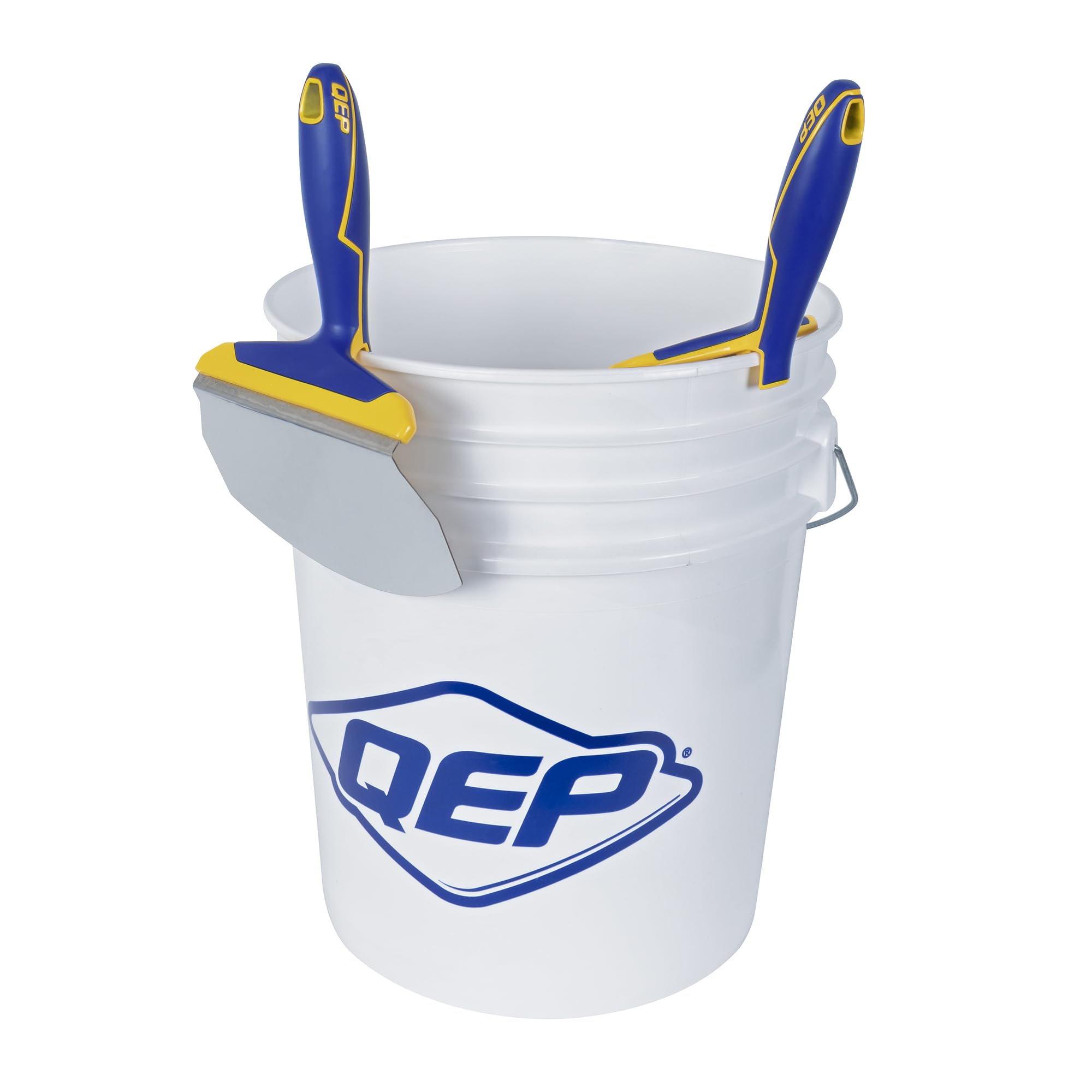 QEP Heavy-Duty Bucket Scoop - 5 Gallon Capacity, Durable Plastic Construction for Gardening, Farming, and Construction Use - Perfect for Soil, Gravel, and Sand Handling