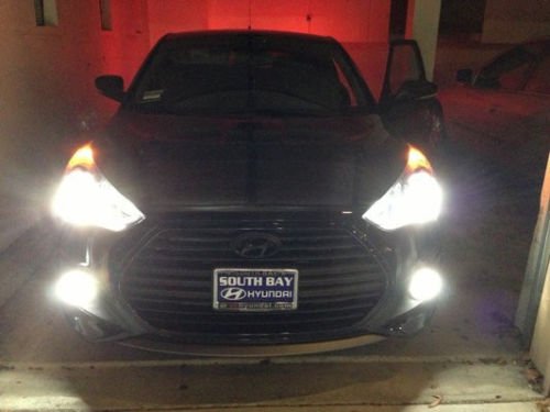 Brand White Angel Eye Halo Fog Lights for Hyundai Veloster Turbo - High Performance LED Fog Lights with DRL Function - Perfect for Night Driving & Off-Road Adventures