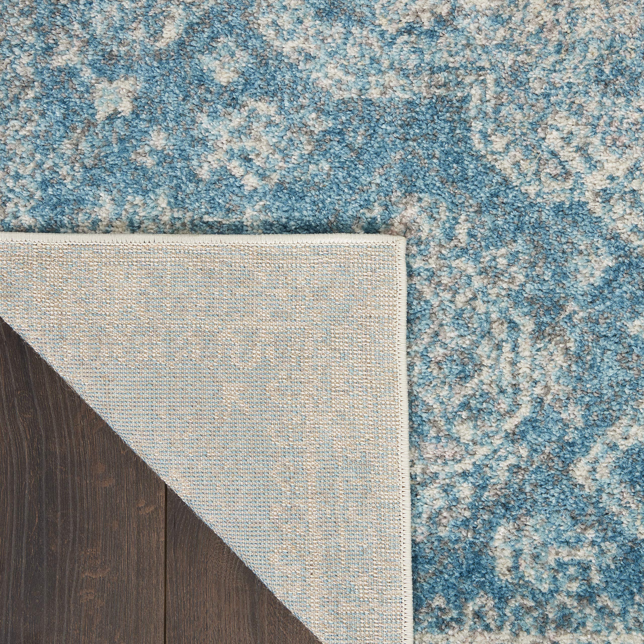 Nourison Tranquil Traditional Light Blue/Ivory 7' x 10' Area Rug - Easy Cleaning, Non-Shedding, Soft & Durable - Perfect for Bedroom, Living Room, Dining Room & Kitchen Decor (7x10) - Cozy Home & Office Floor Covering
