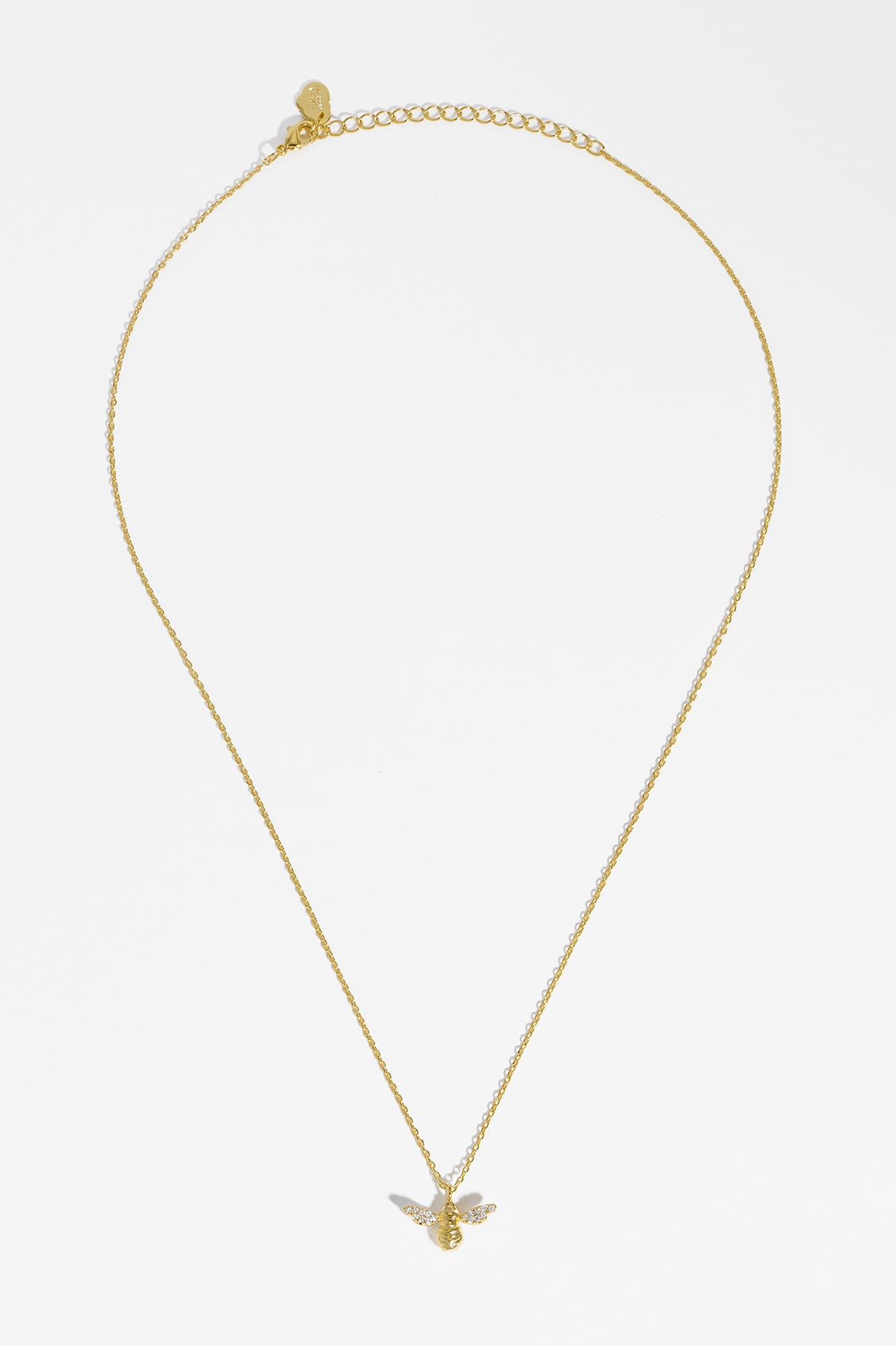 CZ Bee Charm Pendant Necklace - Dainty Gold Bee Jewelry for Women, Cute Animal Necklace Gift for Her - Perfect for Everyday Wear, Birthday & Anniversary Gifts