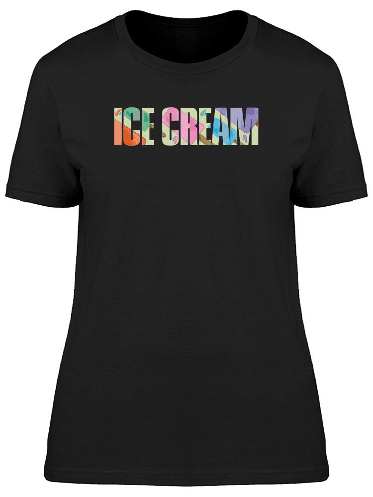 Trendy Ice Cream Doodle Quote T-Shirt for Women | Cute Summer Graphic Tee | Casual Outfit, Beach Day, Festival Wear
