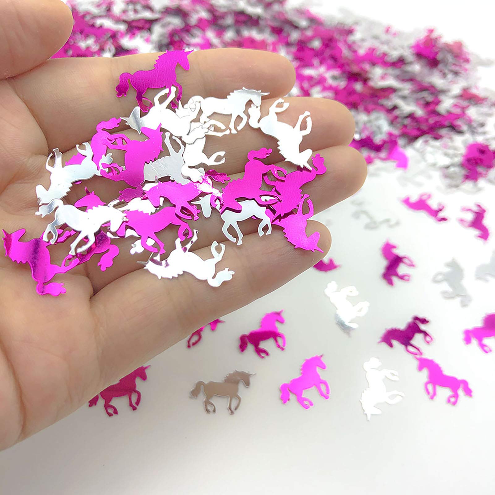 Metallic Foil Unicorn Confetti for Birthday Party Decorations - Perfect for Weddings, Baby Showers & Bridal Showers - Festive Table Scatter for Theme Parties & Celebrations