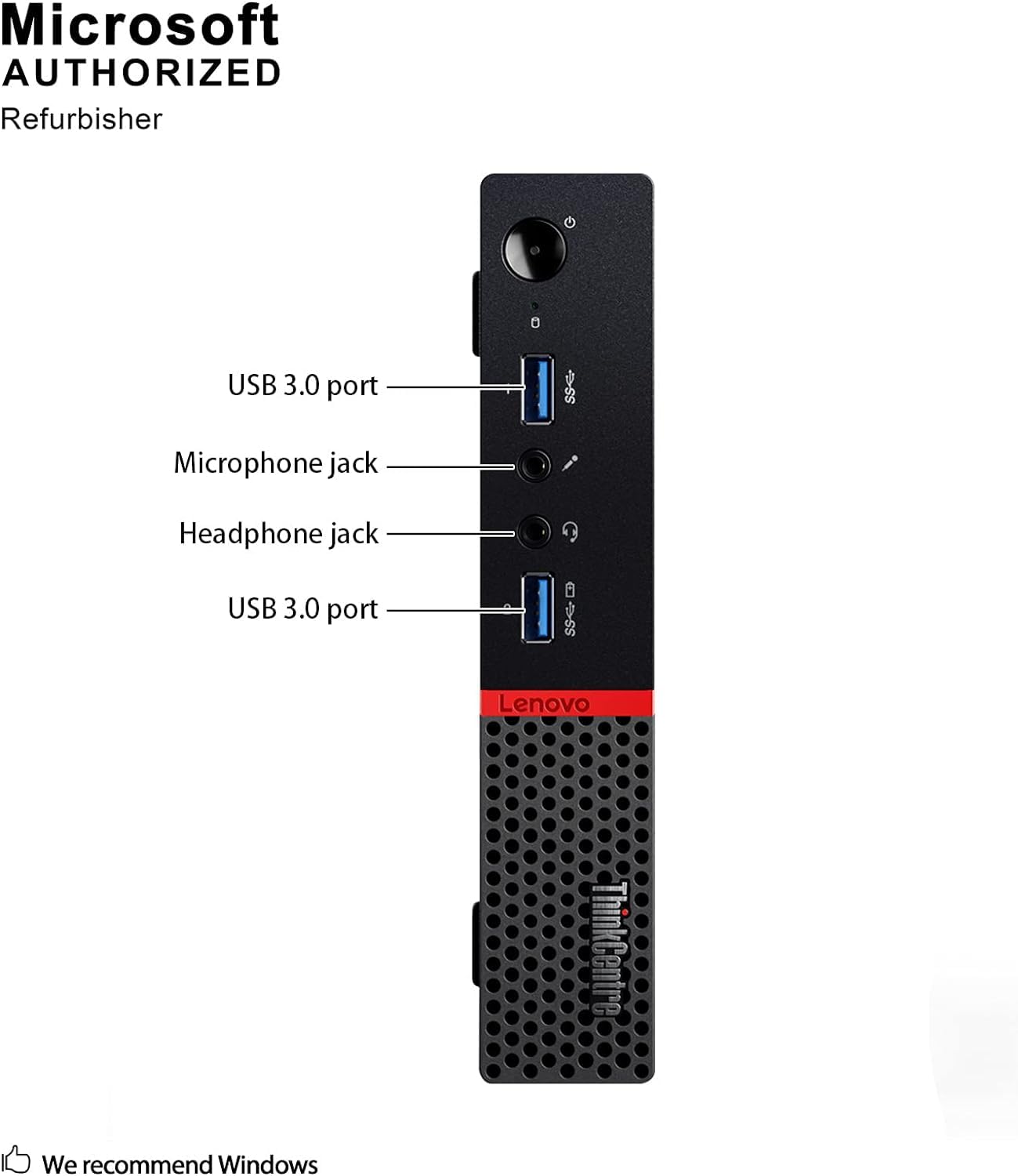 Lenovo ThinkCenter M700 Tiny Desktop PC - Intel Quad Core i5-6400T, 16GB RAM, 512GB SSD, WiFi, Bluetooth 4.0, HDMI, USB 3.0, DP Port, Windows 10 Pro (Renewed) | Compact Business Computer for Office, Home & Remote Work