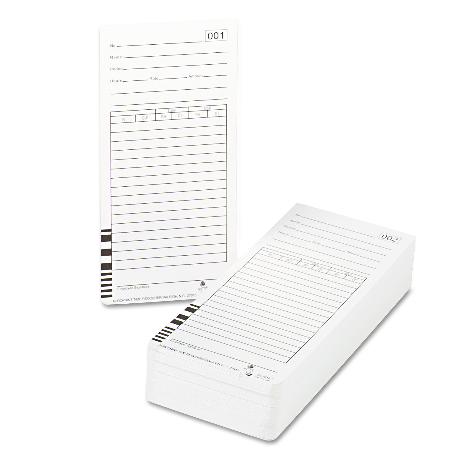 Acroprint® Time Clock Cards for Acroprint ES1000 - 2-Sided, 3.5