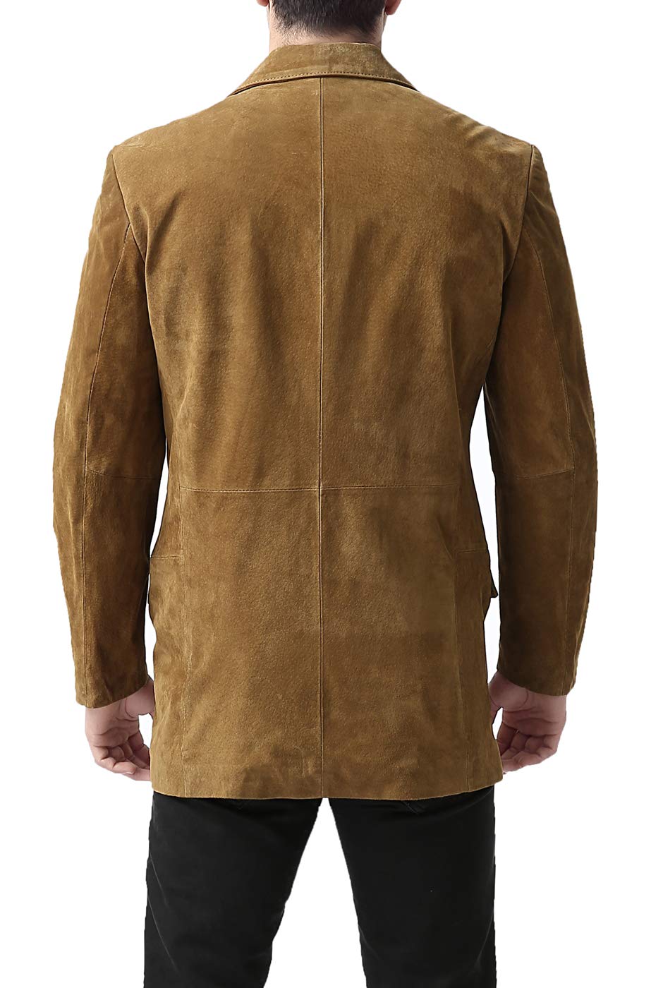 BGSD Men's Robert 3-Button Suede Leather Blazer Jacket - Formal & Casual Sport Coat for Business, Weddings & Office Wear (Big & Tall, Short Sizes Available)