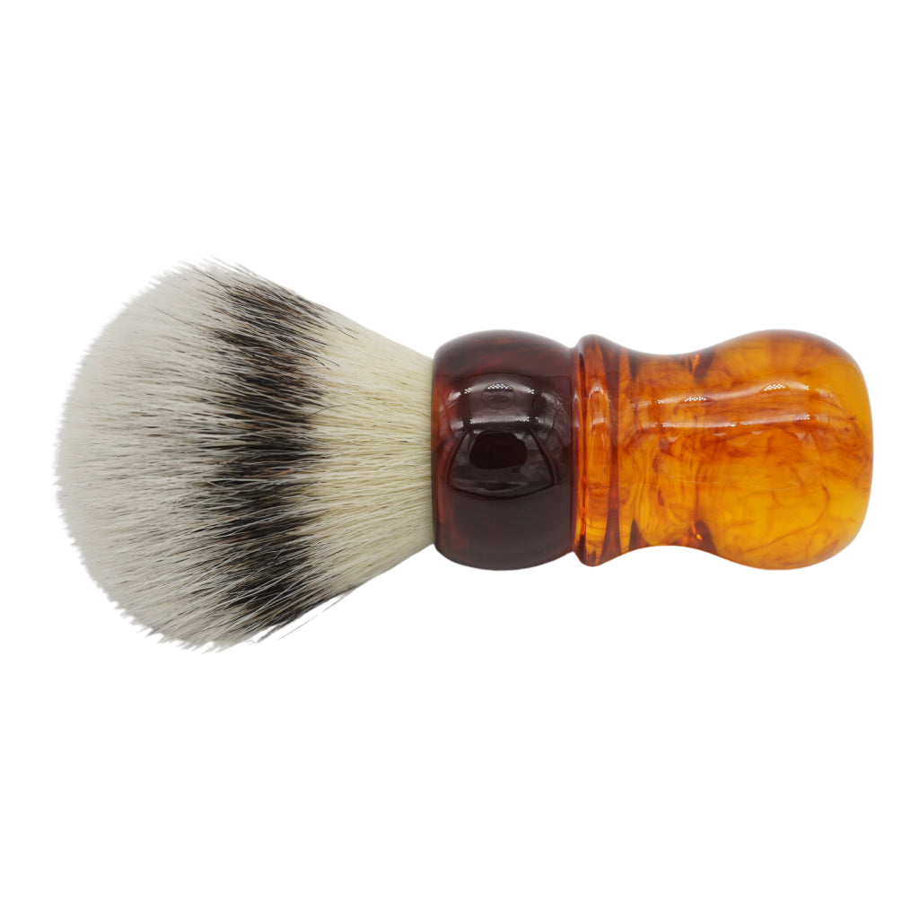 25mm Mühle STF XLarge Dense++ Shaving Brush with AP Shave Co. Amber Smoke Handle - Premium Wet Shaving Tool for Men's Grooming & Beard Care
