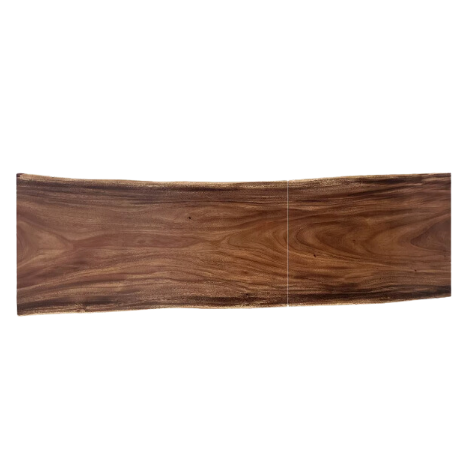 Premium Black Walnut Solid Wood Dining Table with Natural Edge - Large Top for Kitchen, Dining Room & Home Decor