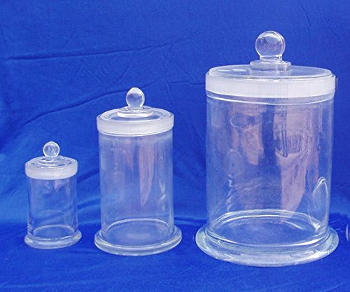 Premium Lab Glass Apothecary Jar - 180x60mm Clear Specimen Storage Bottle for Herbs, Spices & Scientific Collections | Perfect for Home Apothecary, DIY Projects & Laboratory Use