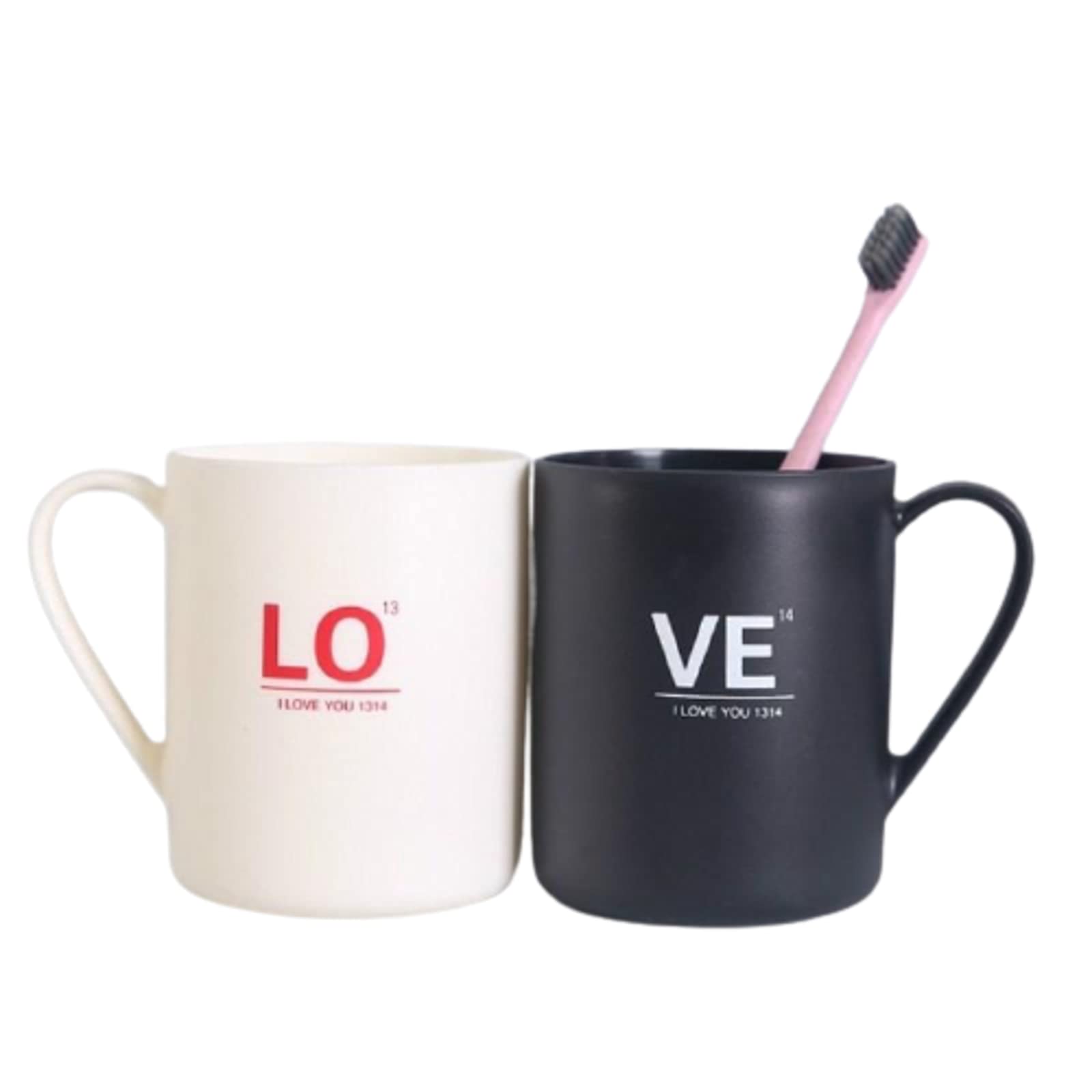 New Balance 2-Pack Couple's Mugs - Creative & Stylish Coffee Cups for Home, Kitchen, Dorm - Perfect for Morning Coffee, Romantic Dates & Gift Giving