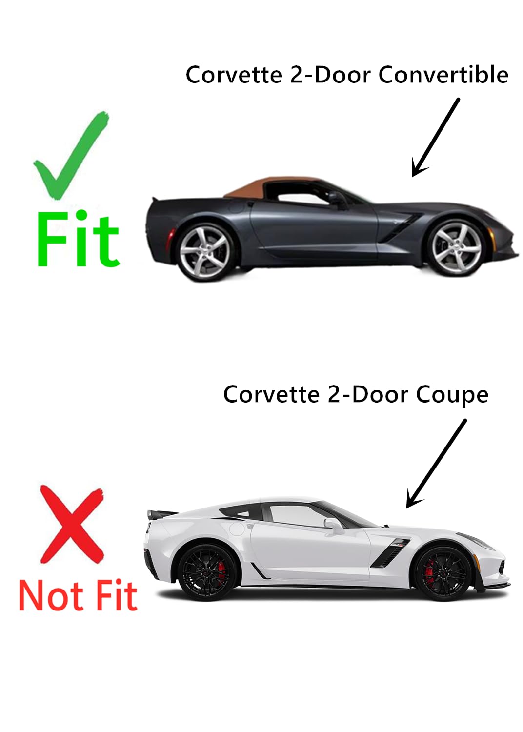 Chevrolet Corvette 2014-2019 Right Side Passenger Door Window Glass Replacement - Compatible with 2 Door Convertible Models | Perfect for Auto Glass Repair & Restoration Projects