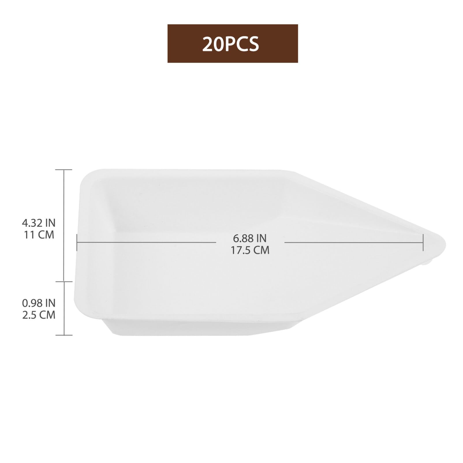 10 Pack Plastic Disposable Weigh Boats & Square Weighing Trays - Easy Pour Design for Measuring, Storing, Mixing Powders & Liquids | Perfect for Lab Experiments, Cooking Ingredients & Science Projects