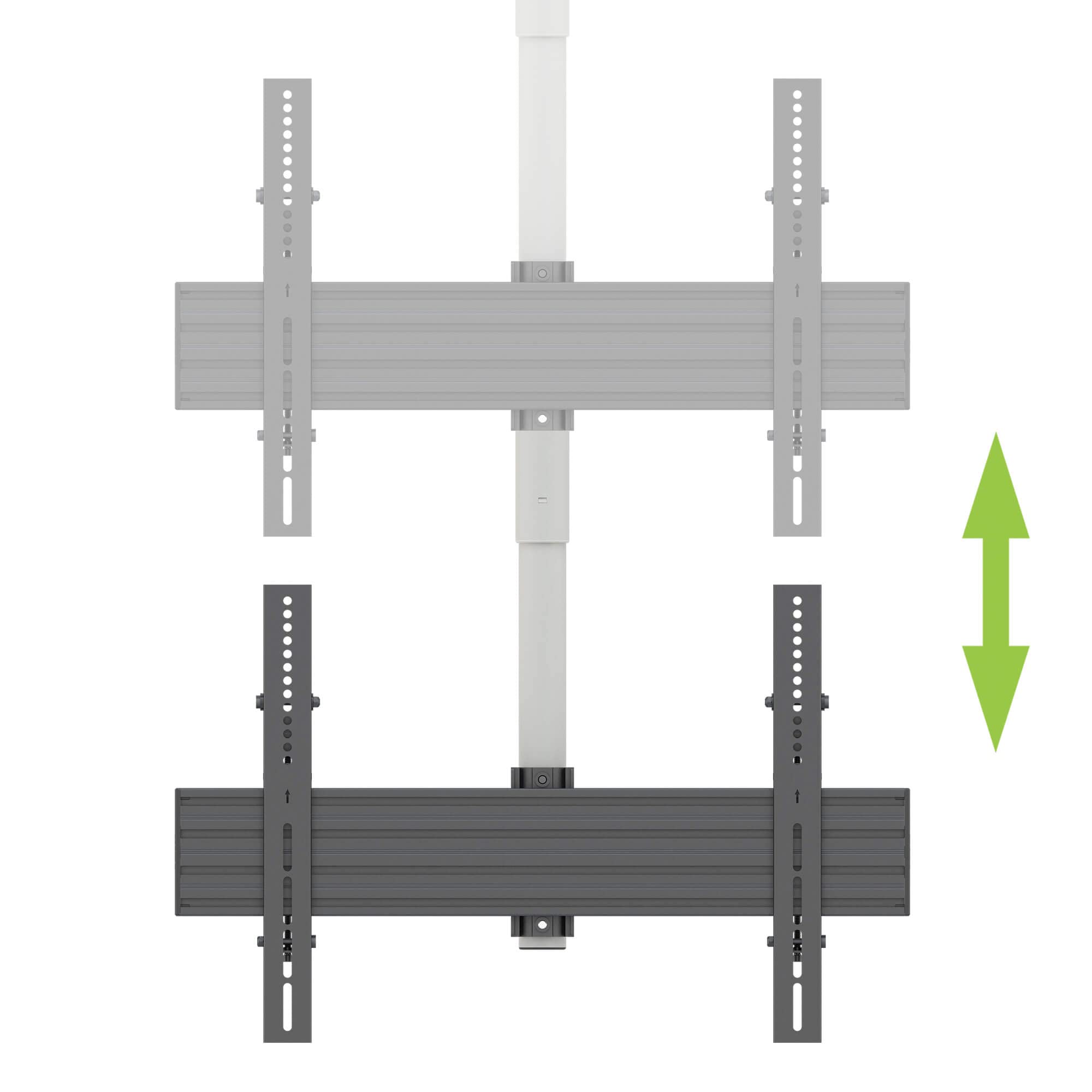 Kanto CM600W White Ceiling TV Mount for 37-70 Inch TVs - Adjustable Height (23