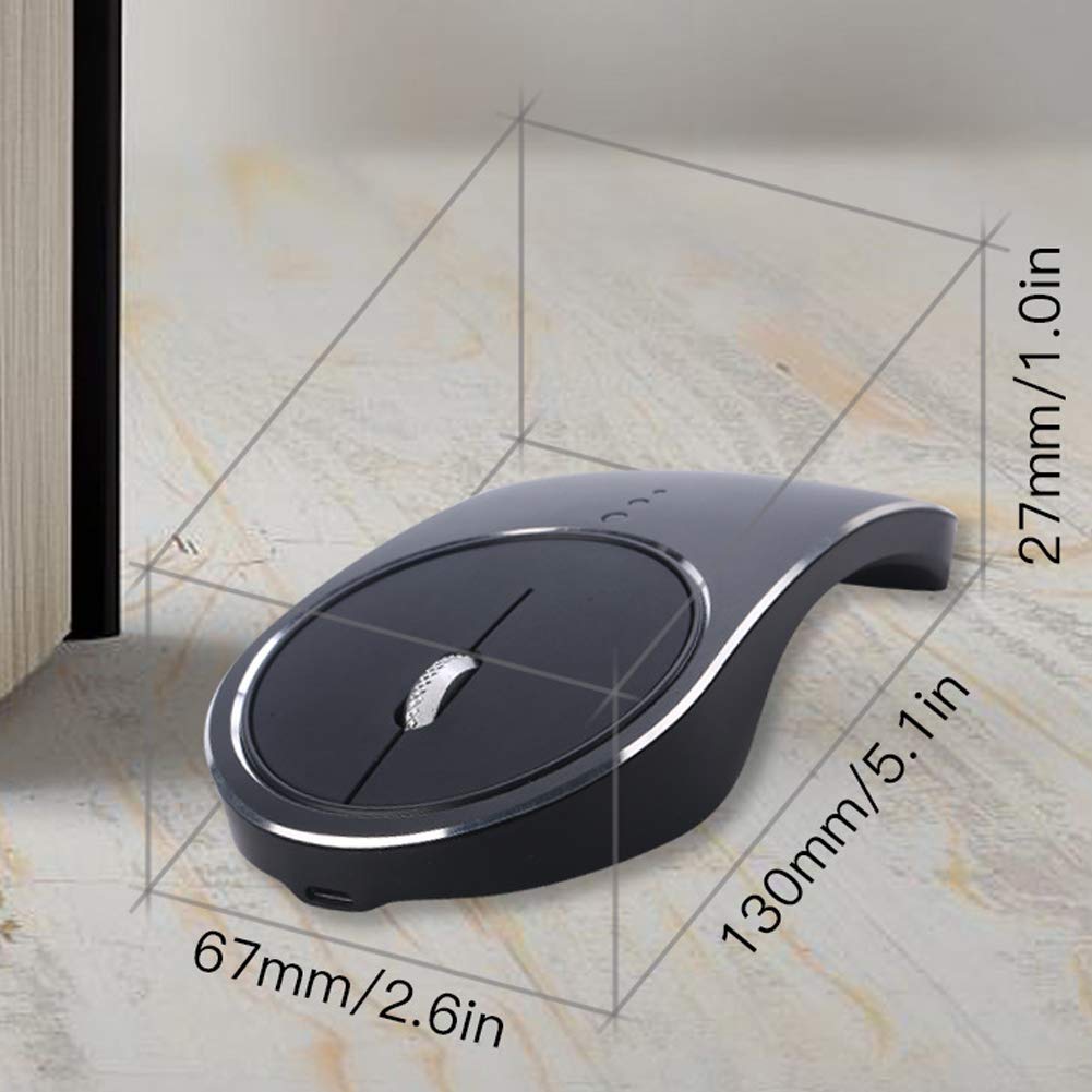 Wireless Rechargeable Silent Mouse 2.4G USB Optical Mouse for Laptop, PC, Desktop - Ergonomic Office Mouse with USB Receiver for Quiet Work, Gaming & Home Use
