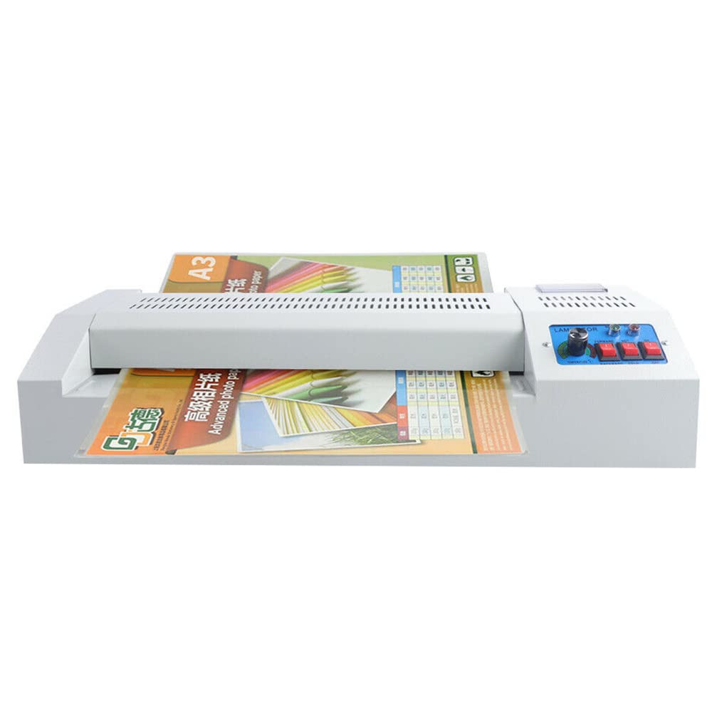 A3 A4 Hot & Cold Film Laminator Machine - 13 Inch Thermal Laminating Equipment with Roller System for Home & Office Use | Perfect for Document Protection, Photo Preservation, and Craft Projects