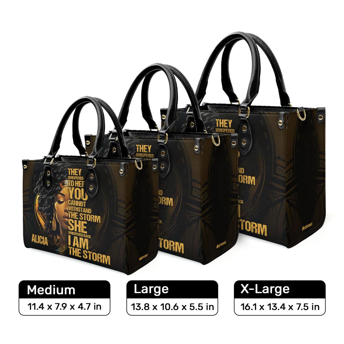 Personalized Leather Handbag for Women - Luxury Crossbody Purse for African American Women | Perfect Christmas Gift, Birthday Present & Everyday Fashion Accessory