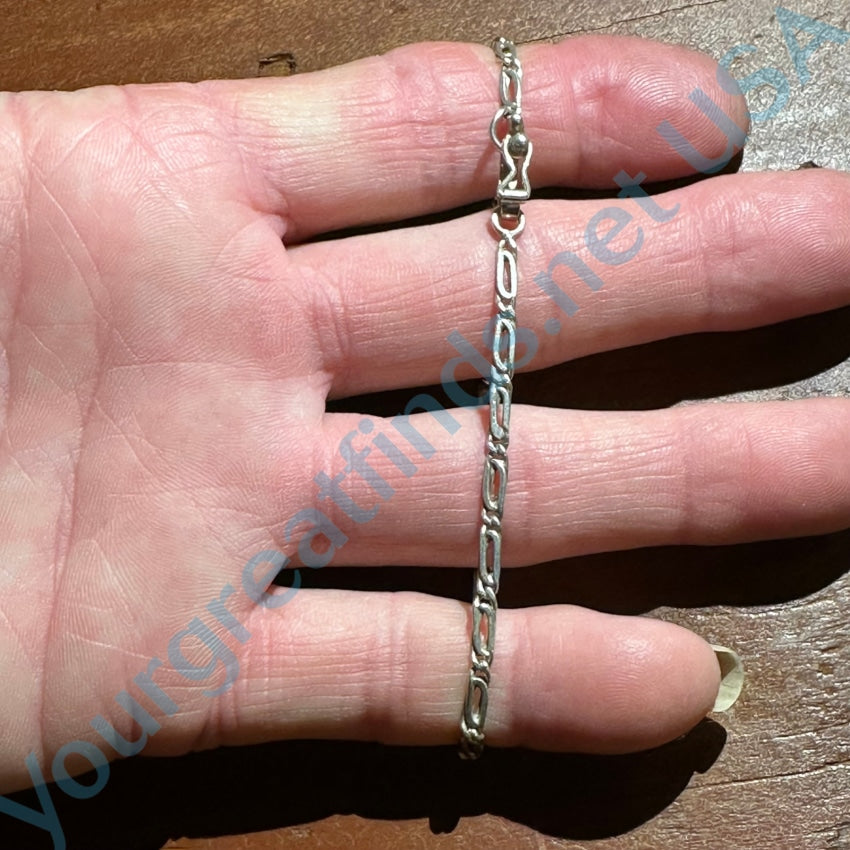 Vintage Mexican Sterling Silver Narrow Chain Bracelet - Dainty & Elegant Jewelry for Women, Perfect for Everyday Wear, Gifts & Special Occasions
