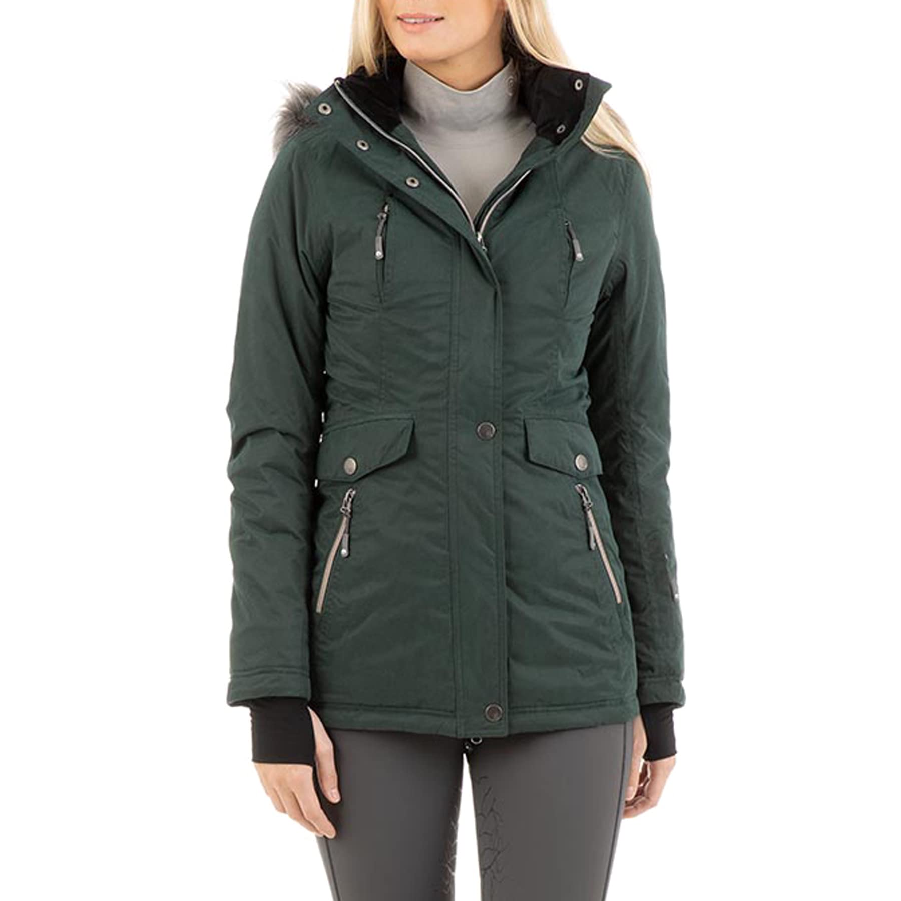 Anky Multi-Pocket Women's Riding Jacket - Waterproof Equestrian Coat for Horseback Riding & Outdoor Activities