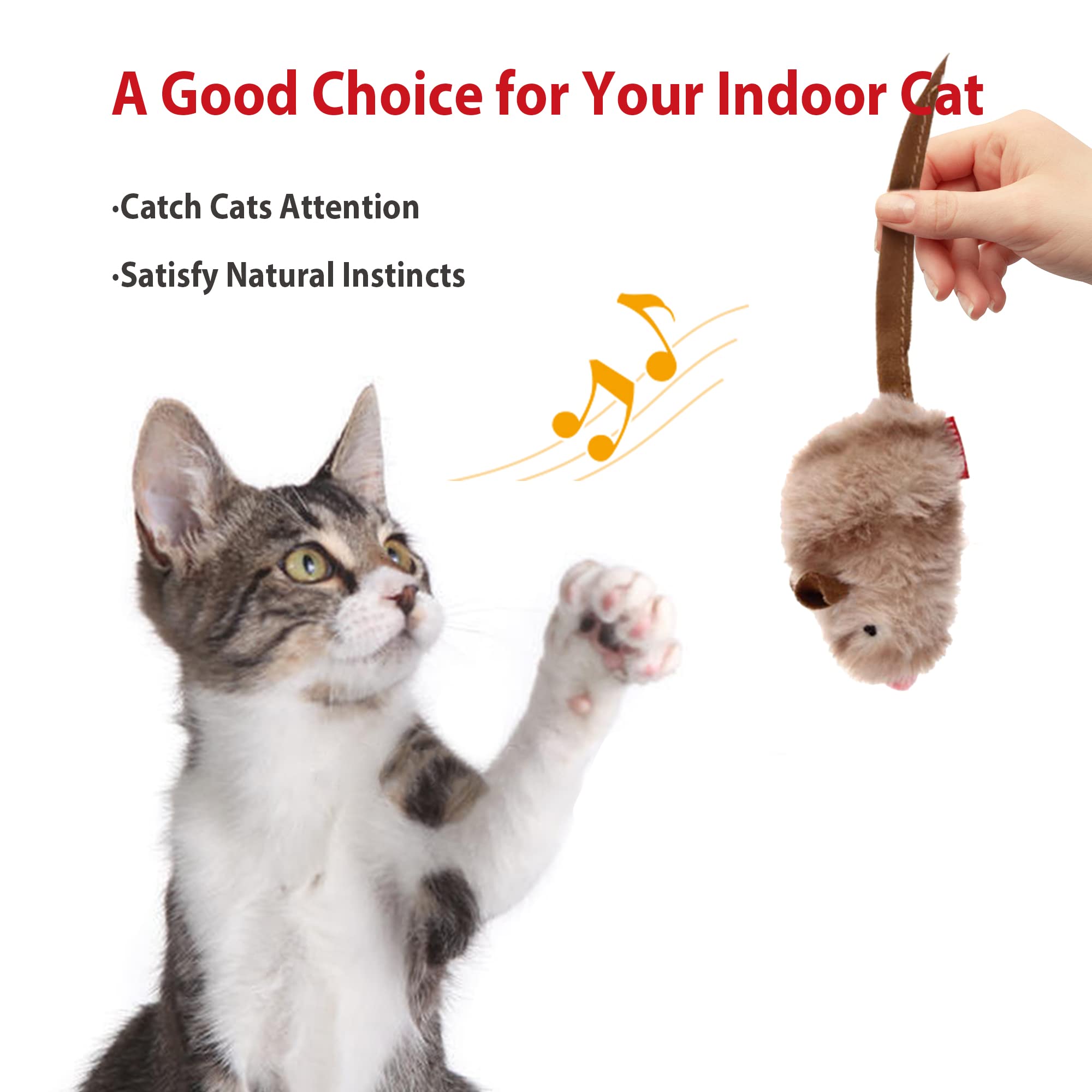 Gigwi Chirping Bird Cat Toy Set - Interactive Motion Activated Kitten Play Toy with Squeaky Sound & Feathers for Indoor Cats - Perfect for Chasing, Pouncing & Playtime for All Breeds