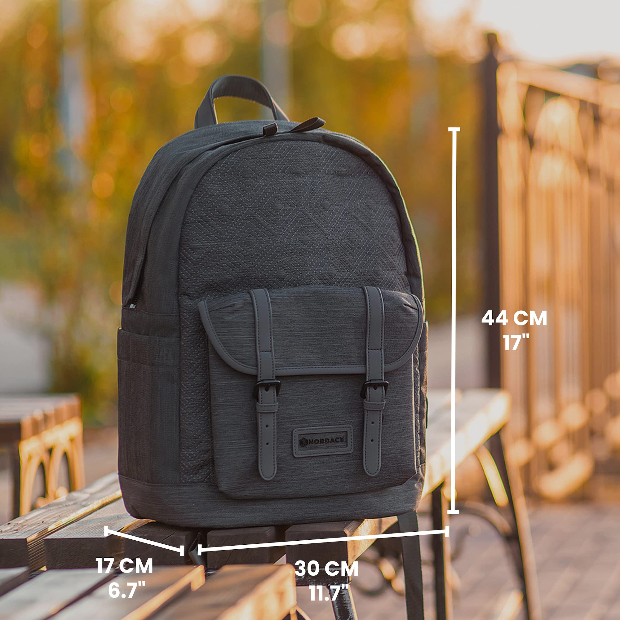 Nordace Comino Classic Backpack with USB Charging Port - Water Resistant 15.6 Inch Laptop Backpack for Men & Women - Perfect for Work, Travel, School & Everyday Use (Charcoal Grey)
