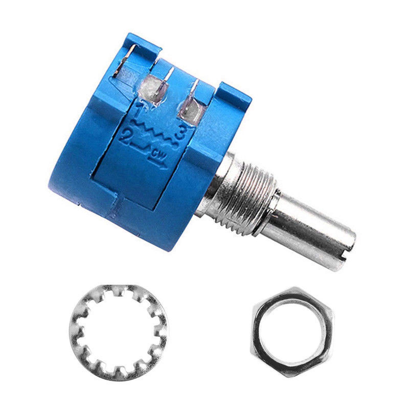 10K Ohm 10-Turn Rotary Wire Wound Precision Potentiometer - Perfect for Audio Equipment, Industrial Controls & DIY Electronics Projects