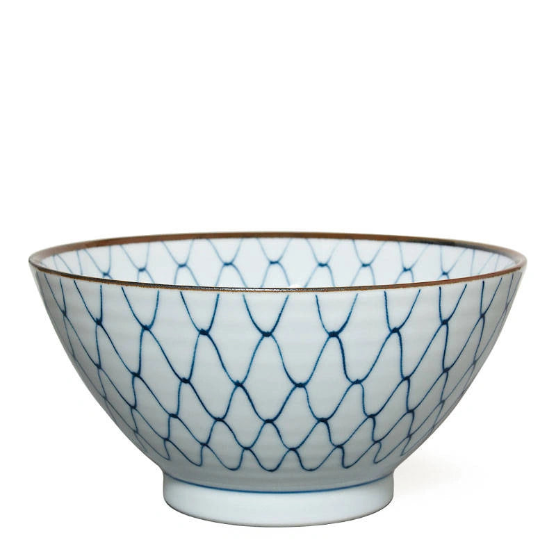 Miya Sansui Ceramic Landscape Bowl - 7x3.5 Inches, Handcrafted Decorative Serving Bowl for Fruits, Salads & Centerpieces | Perfect for Dining Table, Kitchen Decor & Gift Giving