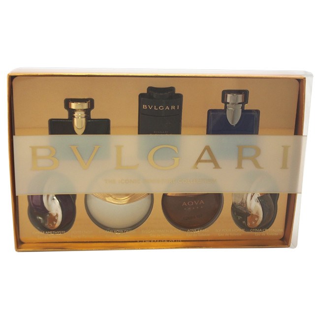 Bvlgari Miniature Perfume Gift Set for Men & Women - 7 Piece Luxury Cologne & Eau de Toilette Collection | Perfect for Travel, Gifts & Special Occasions