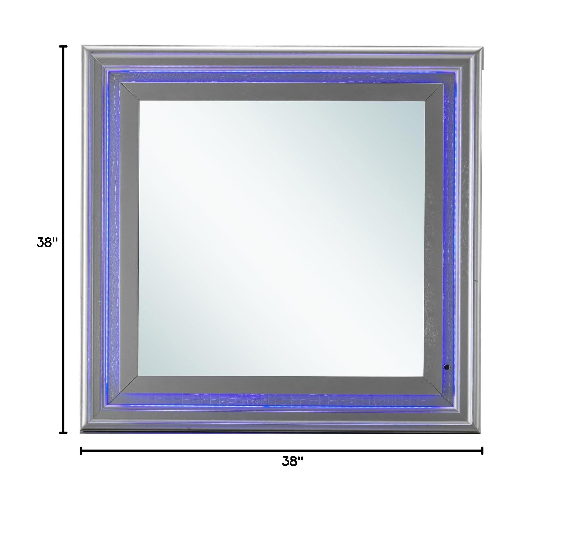 Lorana Modern Square Framed Dresser Mirror PF-G6500-M2 - Elegant Vanity Mirror for Bedroom, Bathroom & Dressing Room Decor