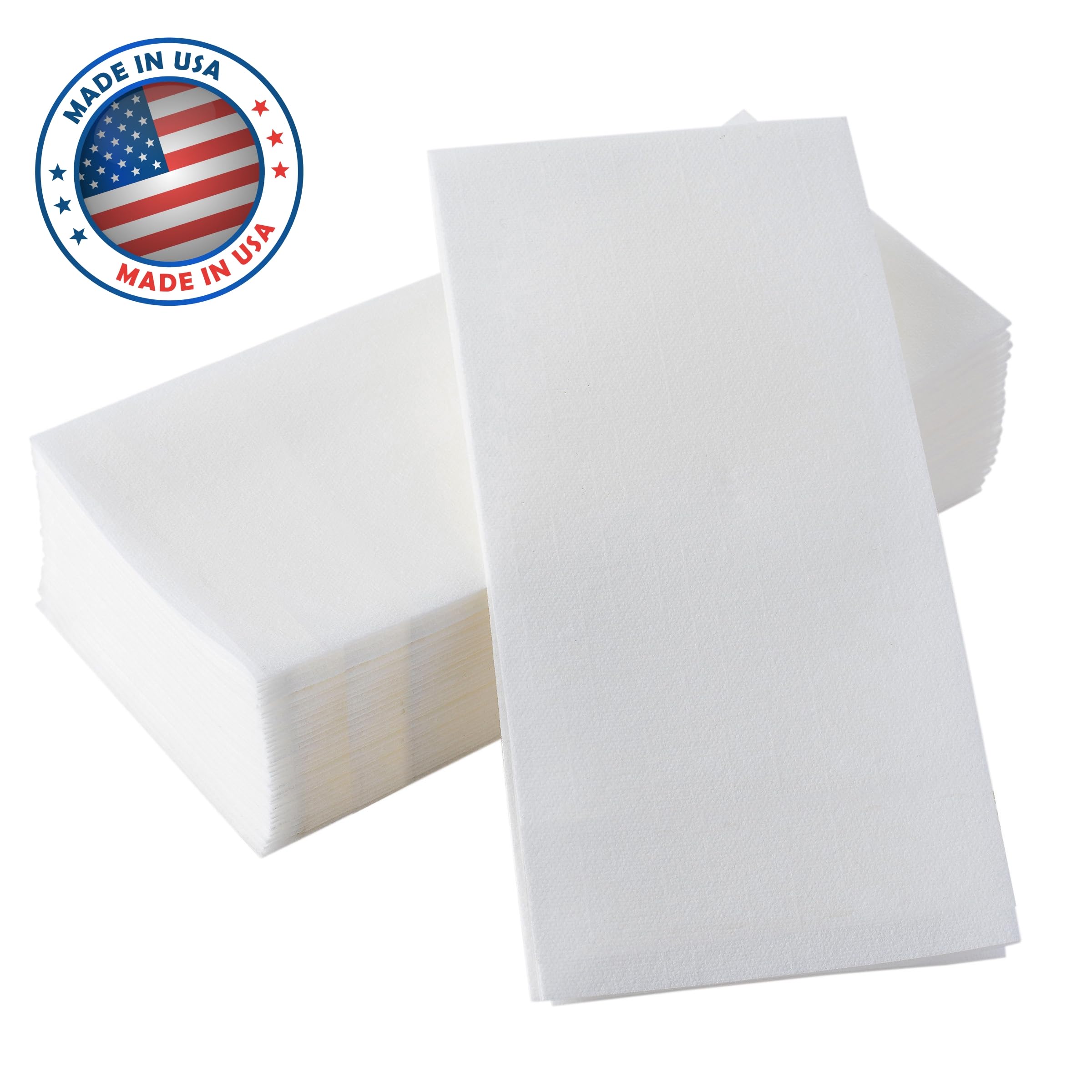 1000-Pack BloominGoods Premium Disposable Bathroom Napkins - Soft Linen-Feel Guest Towels & Cloth-Like Hand Tissue Paper, White, 12