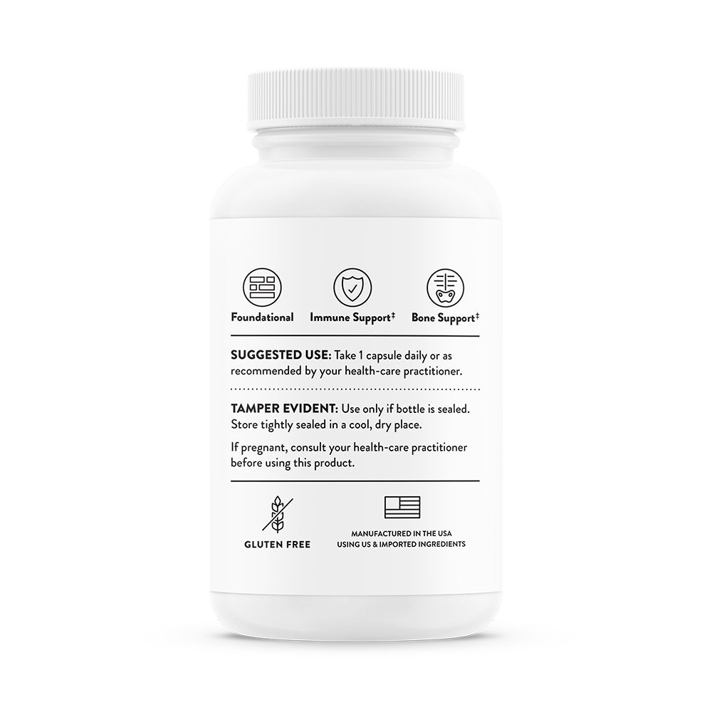 Thorne Vitamin D 10,000 IU (D148) - High Potency Vitamin D3 Supplement for Immune Support & Bone Health - Perfect for Adults with Low Vitamin D Levels or Limited Sun Exposure