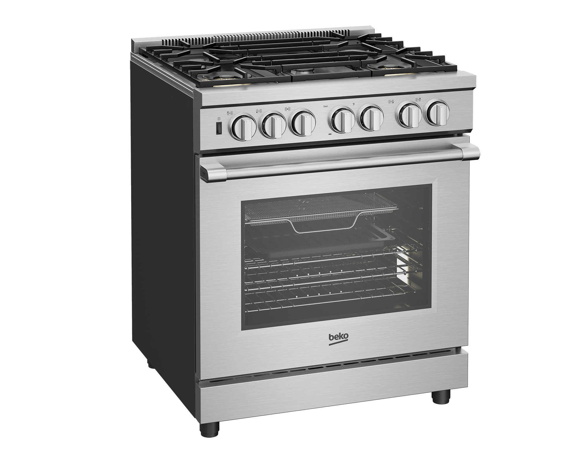 Beko PRDF34552SS 30-Inch Stainless Steel Pro Style Dual Fuel Range - Gas Stove & Electric Oven for Professional Cooking at Home