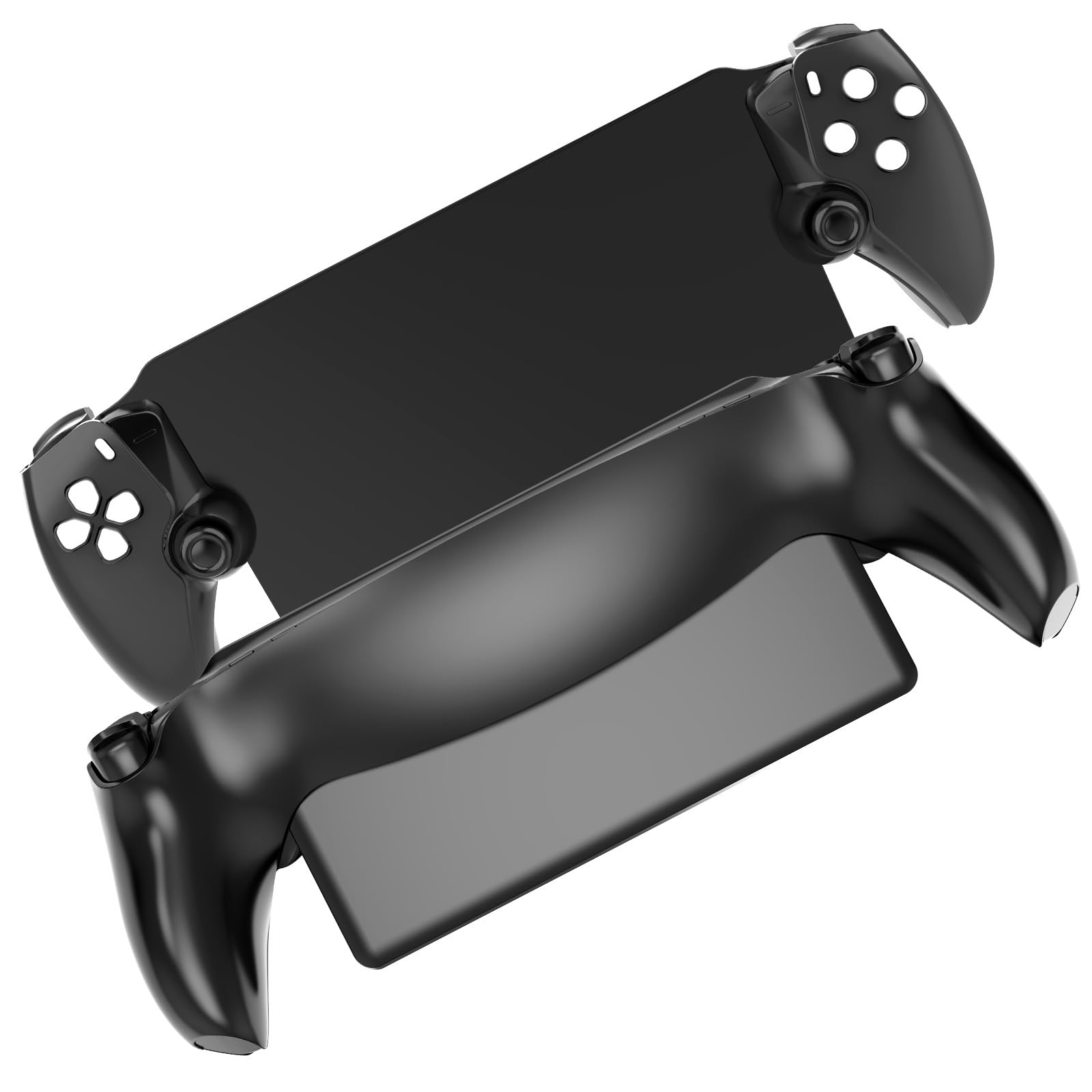 PS5 Portal Faceplate Cover - DIY Replacement Shell for PlayStation Portal Remote Player - Black - Gaming Accessory