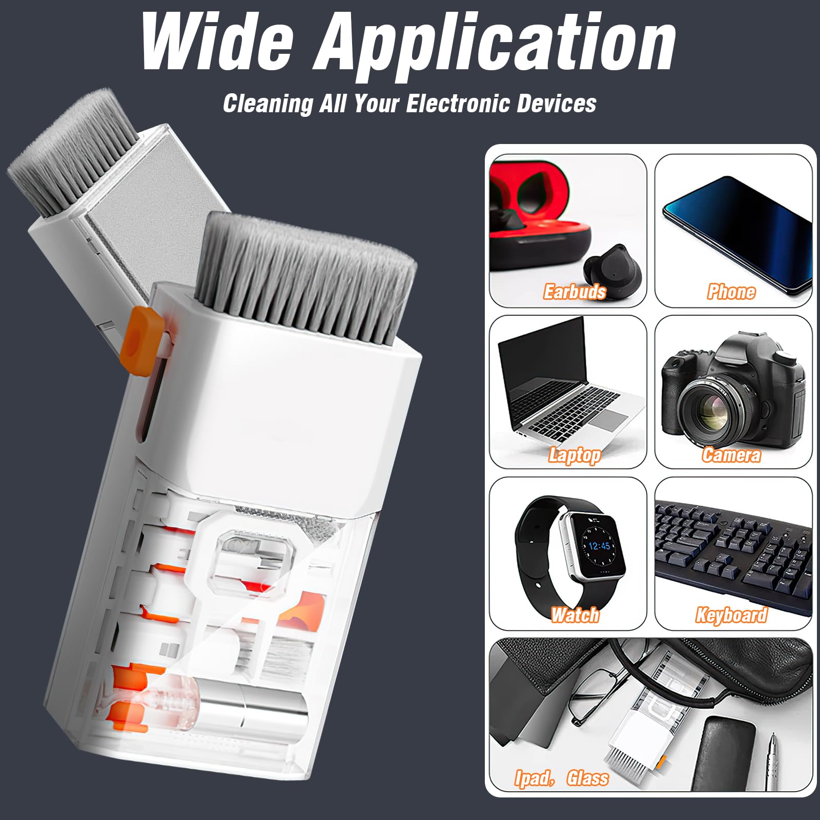 AirPods Cleaning Kit for Pro 1/2/3 - Wireless Earbuds & Phone Cleaner with Brush - Perfect for Travel & Office Use