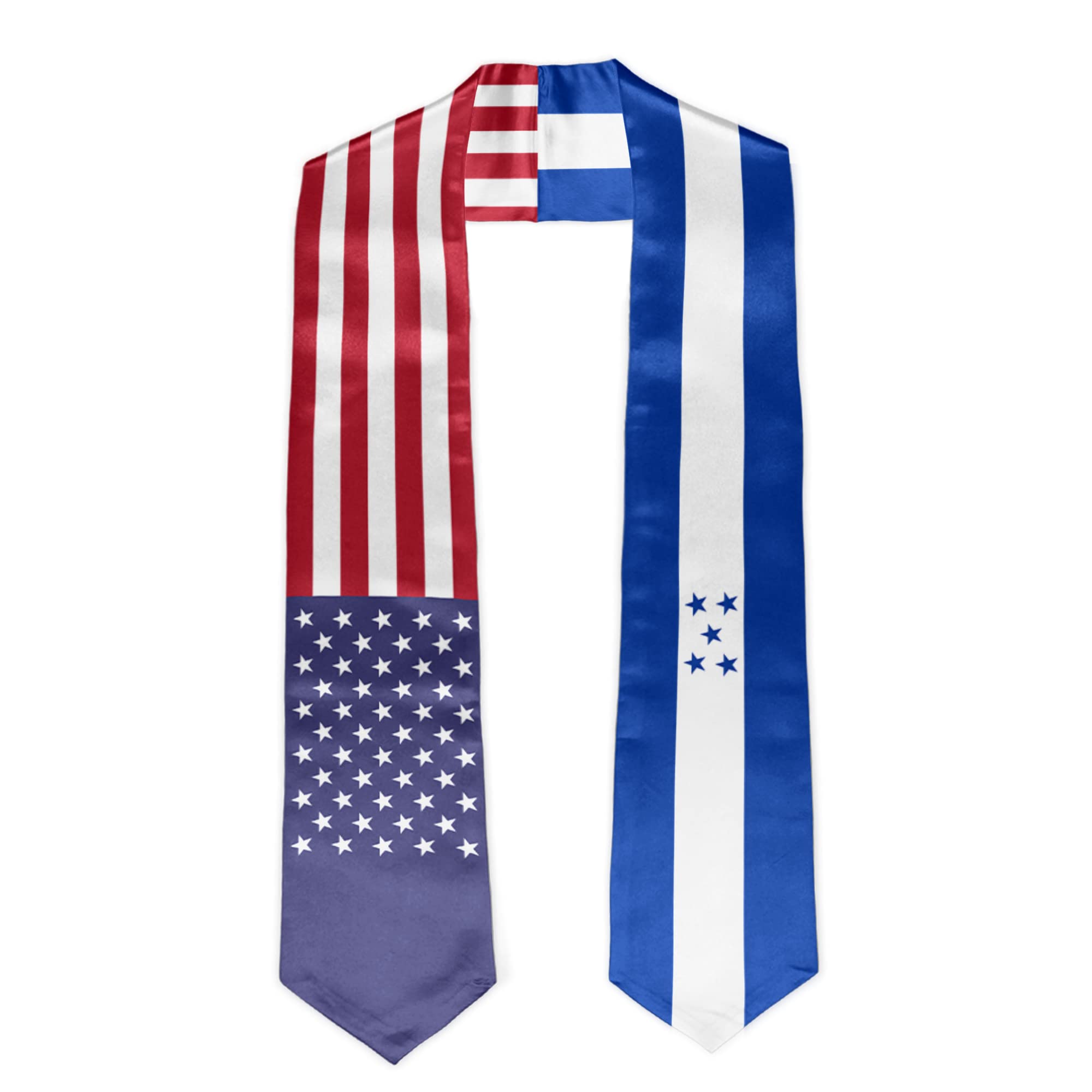 American Honduras Flag Graduation Stole Sash - Premium Graduation Gift for High School & College Ceremonies - Perfect for Commencement, Cultural Pride & Graduation Photos