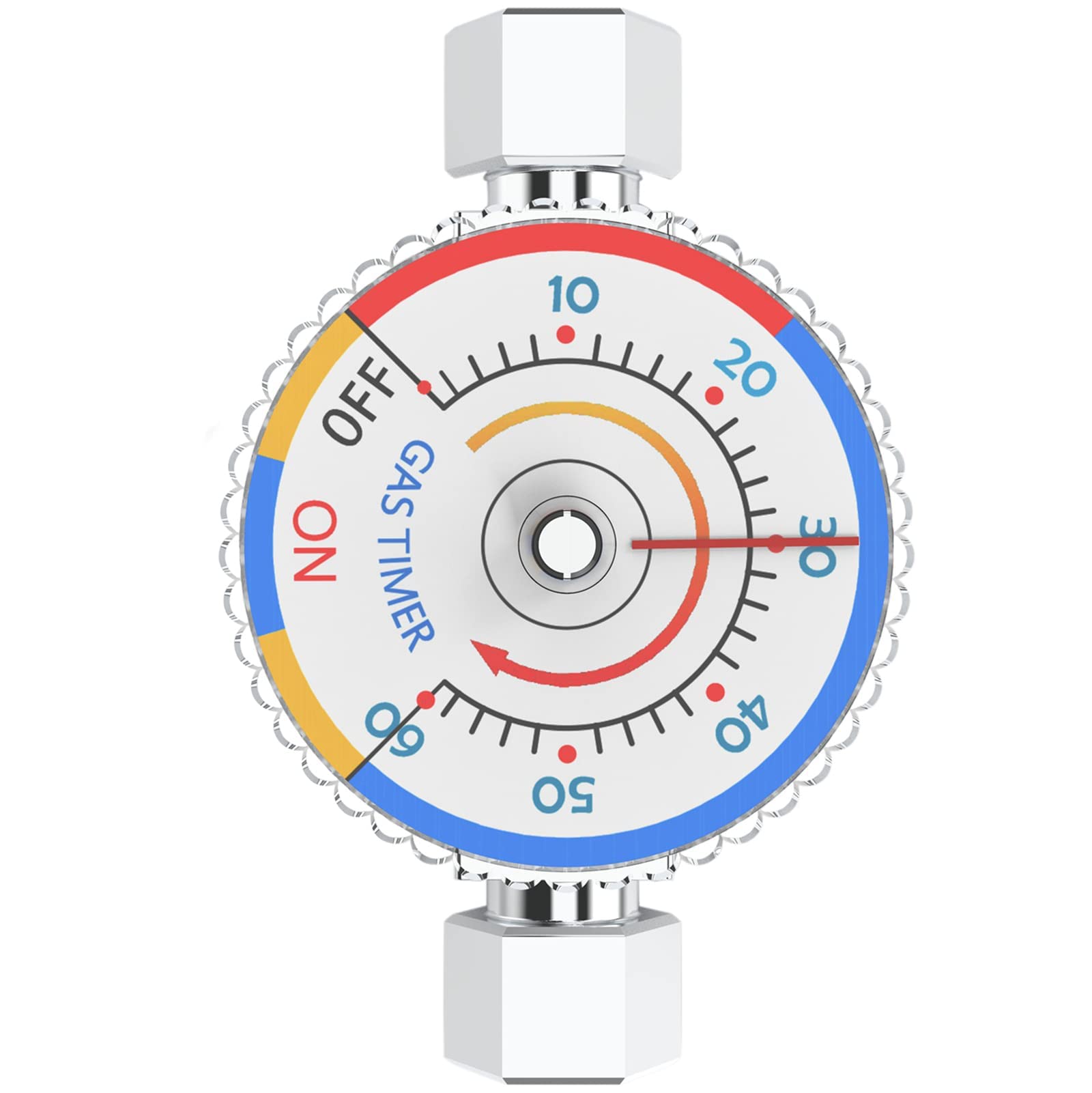 Automatic Gas Shut Off Valve - Non-Electric Safety Timer for BBQ Grill, Kitchen & Fireplace - 1/2