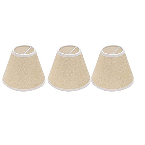 Bubble Lamp Shade Cover - 3pcs Khaki Fabric Ceiling Light Cover, Simple Modern Lampshade for Bedroom, Living Room, Nursery - Home Decor Lighting Accessory