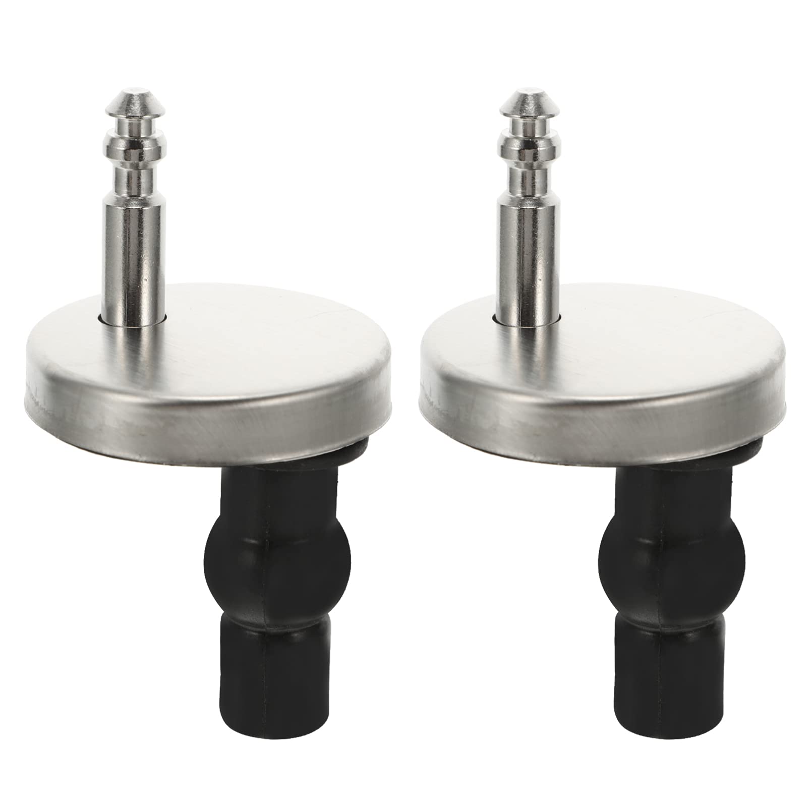 2-Pack Toilet Seat Hinge Replacement Kit with Screws, Nuts & Covers - Durable Bidet-Compatible Hardware for Secure Seat Installation - Perfect for Bathroom Renovation & DIY Toilet Repair