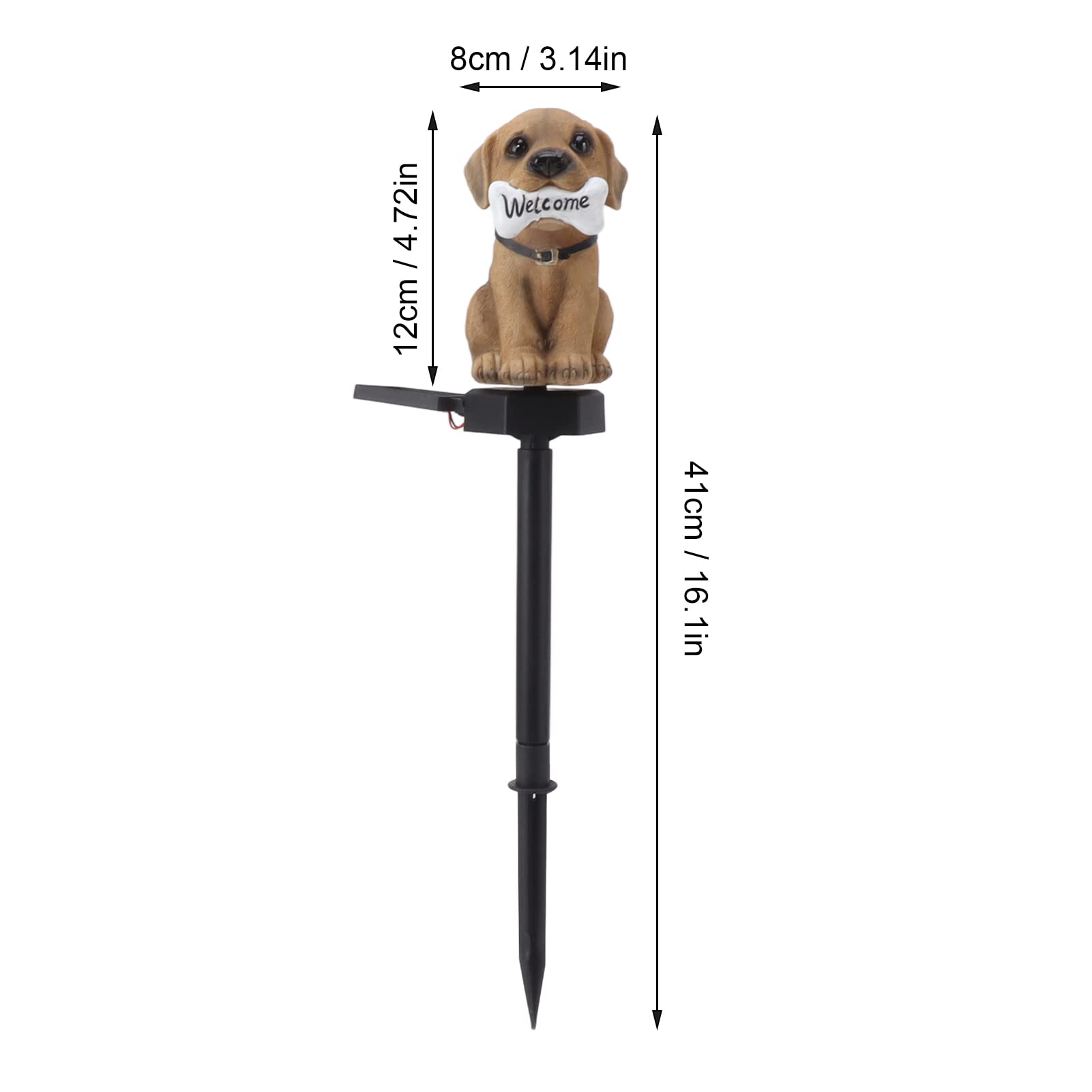 Solar Powered Cartoon Dog Welcome Sign - Outdoor Decorative Landscape Lights for Garden, Yard, Patio & Pathway | Perfect for Nighttime Illumination & Home Decor