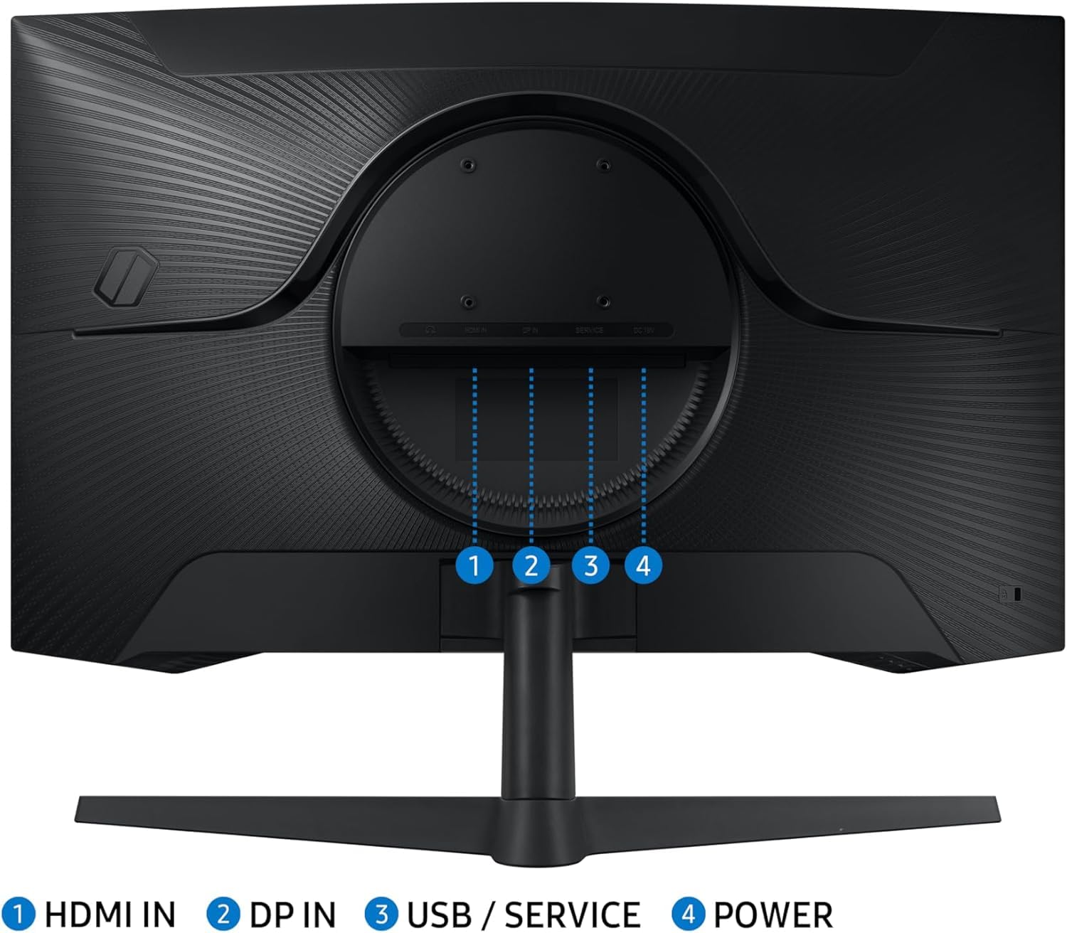 SAMSUNG Odyssey G55C 32-inch Curved Gaming Monitor 1440p 165Hz 1ms LED Display - Perfect for PC & Console Gaming, Home Office & Streaming (LS32CG552ENXZA)
