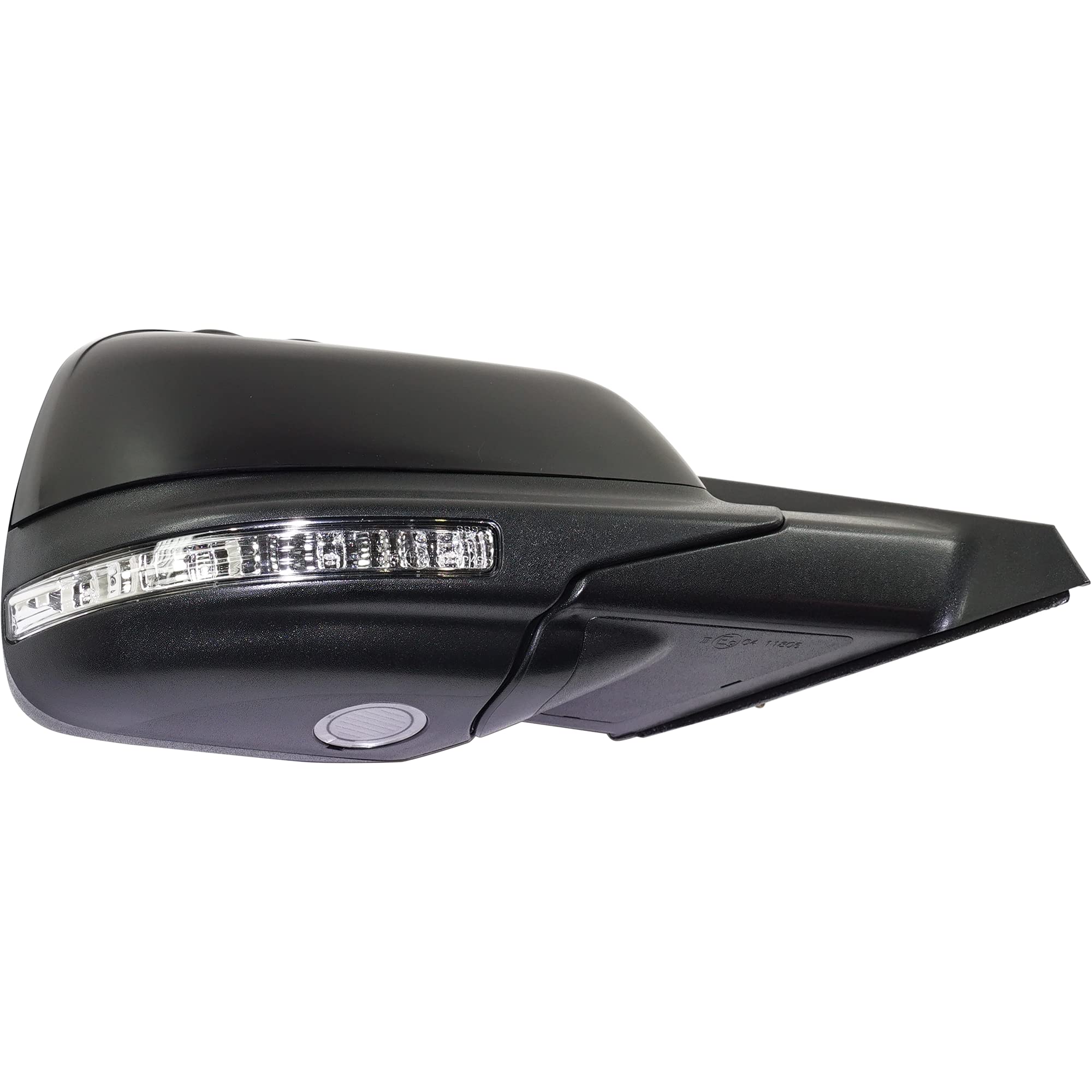 2016-2019 Ford Explorer Passenger Side Power Heated Mirror with Turn Signal, Blind Spot Monitor & Puddle Light | Manual Fold | Paintable Surface | Durable Replacement for Garage & Daily Driving