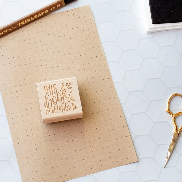 Personalized Bookplate Rubber Stamp - Custom Name & Design for Book Lovers - Perfect for Gifts, Libraries & Home Collections