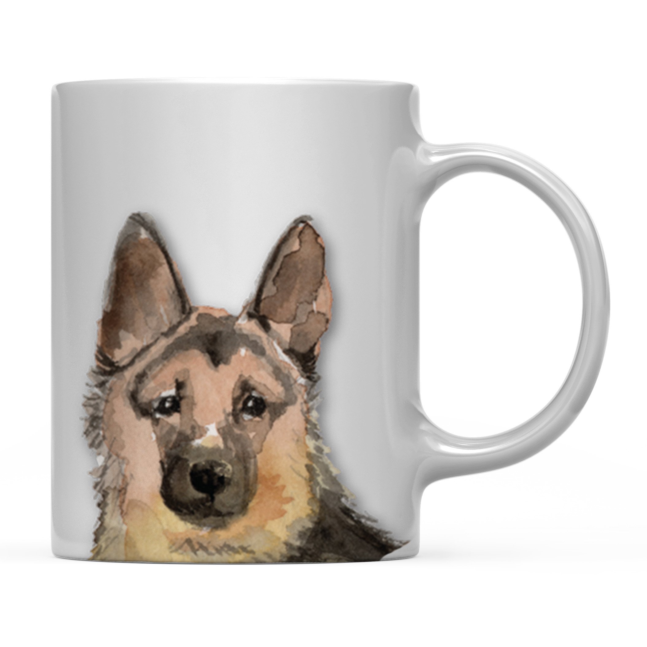 Andaz Press 11oz German Shepherd Coffee Mug - Ceramic Dog Lover Gift for Women, Men, Pet Owners - Perfect Birthday, Christmas Present for Her, Family - Great for Home, Office, Gifts & Coffee Lovers